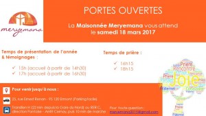 Invitation aux Portes ouvertes de l'année Maryemana- 2017